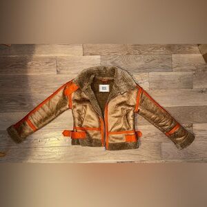 XS Urban Outfitters BDG Moto Fleece Sherpa Jacket